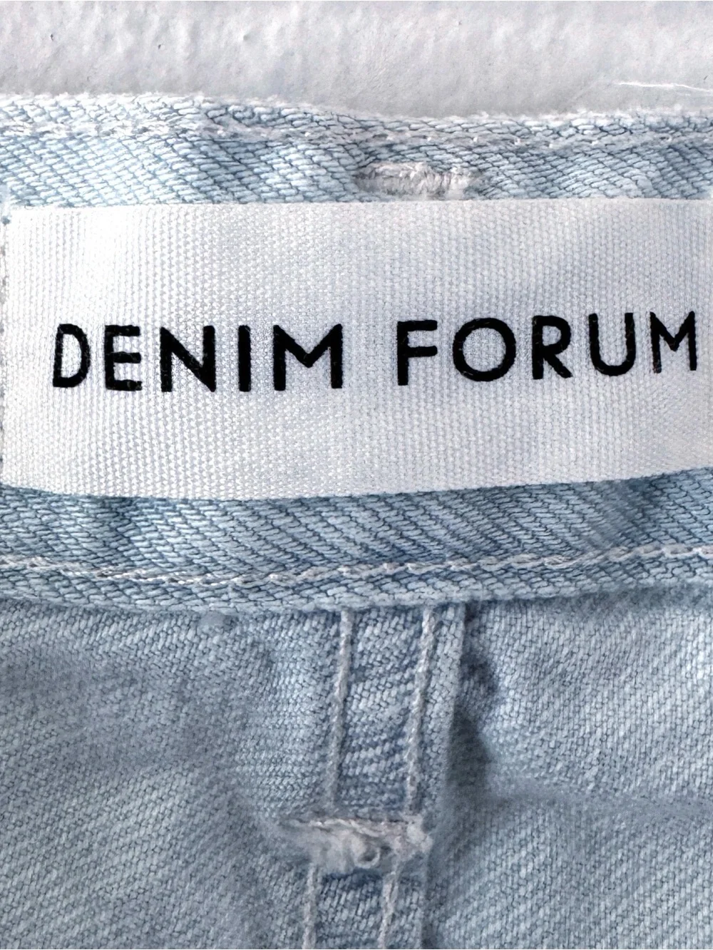 Denim Forum 90s Halle Denim Skirt Midi 28 Blue Jean Midi Center Front Slit
